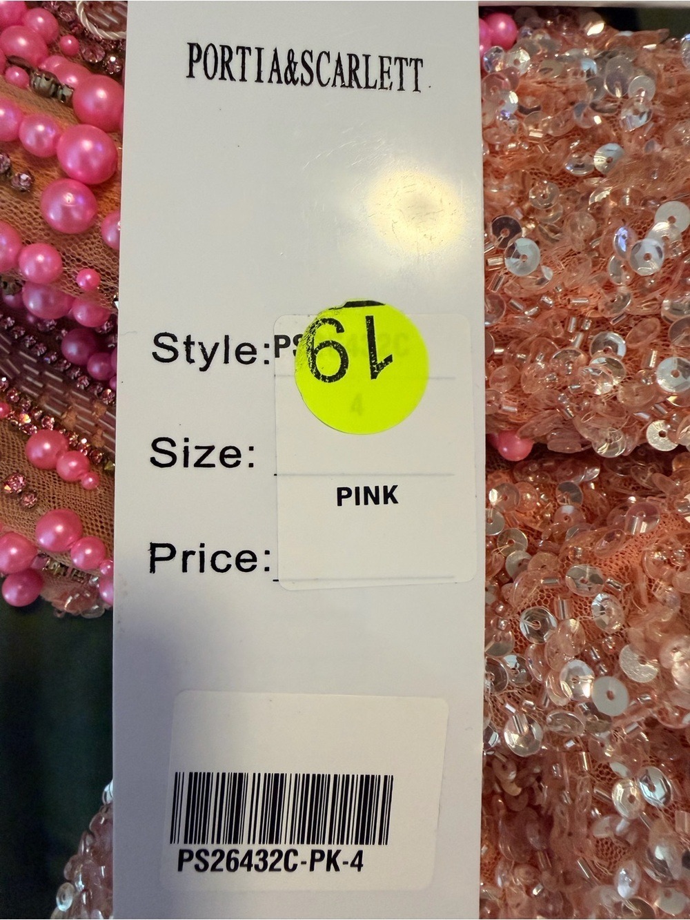 Portia & Scarlett PS26432C Pink Beaded Corset Gown Size 4 NWT $899 - Picture 2 of 16